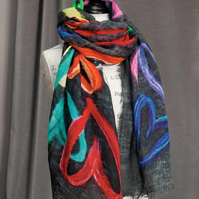 Pop Art Heart Scarf 3 Pop Art Heart Scarf