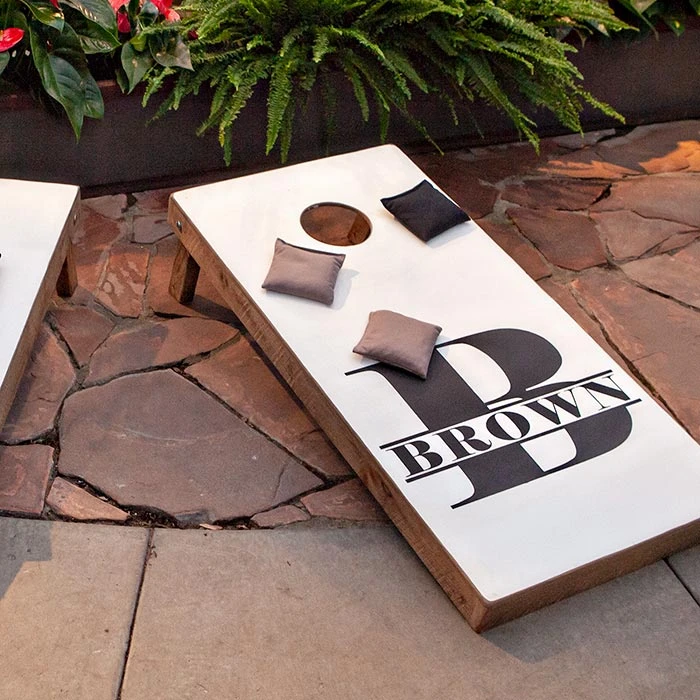 Monogrammed Cornhole Set 4 Monogrammed Cornhole Set - Image 2