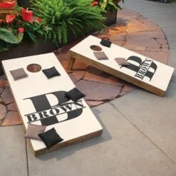 Monogrammed Cornhole Set