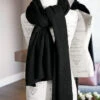 Classic Black Cashmere Scarf 1 Classic Black Cashmere Scarf -Gift Shop 17097 Classic Black Cashmere Scarf P