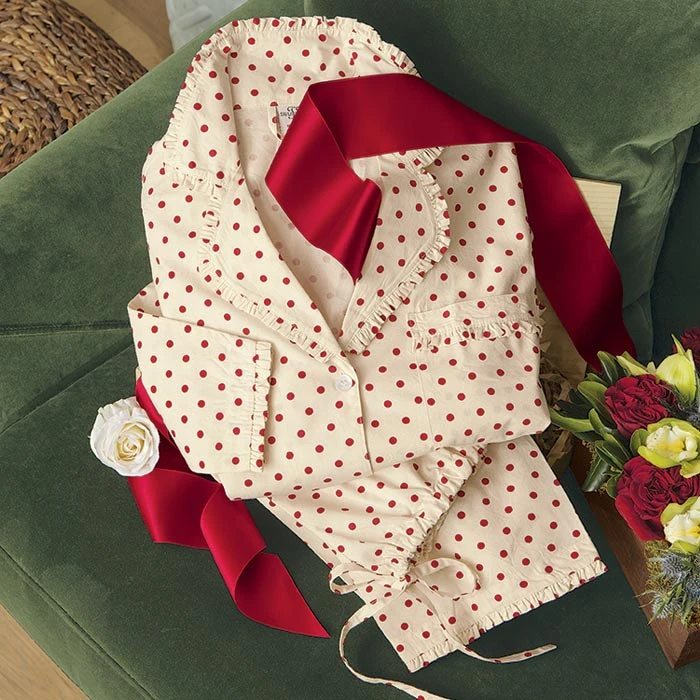 Red Polka Dot Ruffle Pajamas 3 Red Polka Dot Ruffle Pajamas