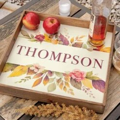 Foliage Personalized Tray