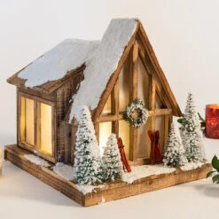 Lit Ski Chalet -Gift Shop 26454 Lit Ski Chalet Alt 03 P