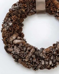 Snowy Pinecone Wreath -Gift Shop 26461 Snowy Pinecone Wreath ALT 02 P