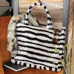 Zebra Striped Tote