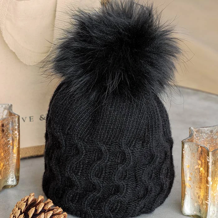 Cable Knit Cashmere Beanie 3 Cable Knit Cashmere Beanie