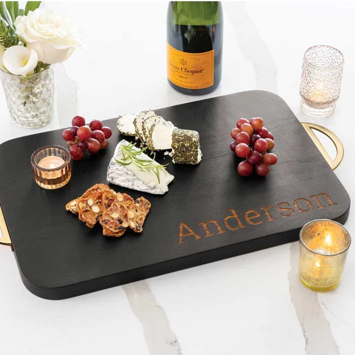 Personalized Noir Serving Tray 3 Personalized Noir Serving Tray