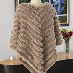 Zurich Faux Fur Poncho