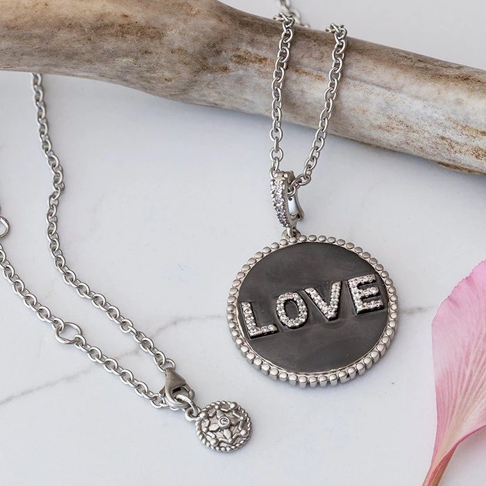Double Sided Love Pendant Necklace 2 Double Sided Love Pendant Necklace