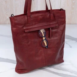 Oxblood Leather Handbag -Gift Shop 27445 Oxblood Leather Handbag 04 P