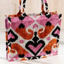 Ikat Heart Tote -Gift Shop 27449 Ikate Heart Tote ALT 02 P