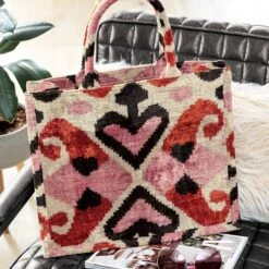 Ikat Heart Tote