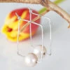 Oblique Pearl Earrings -Gift Shop 28395 Oblique Pearl Earrings P