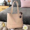 Faded Pink Leather Tote -Gift Shop 28559 Faded Pink Leather Tote P
