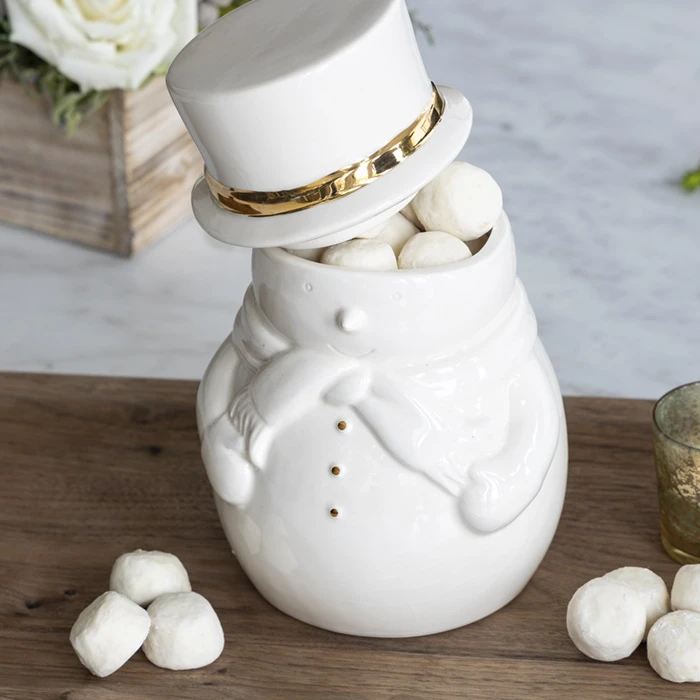 Snowman Cookie Jar & Cookies 3 Snowman Cookie Jar & Cookies - Image 2