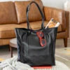 Obsidian Leather Tote -Gift Shop 28871 Obsidian Leather Tote P