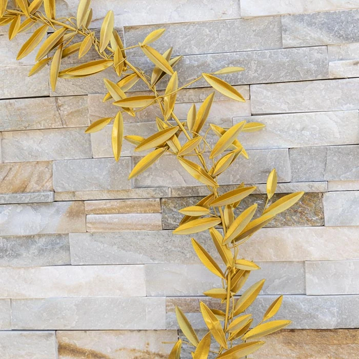 Olive Leaf Gilt Metal Wreath 5 Olive Leaf Gilt Metal Wreath - Image 3