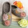 Fleur Wool Slippers 1 Fleur Wool Slippers -Gift Shop 28883 28884 28885 Fleur Wool Slippers P