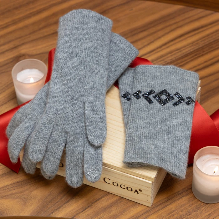 Jeweled Cashmere Gloves & Cuffs 4 Jeweled Cashmere Gloves & Cuffs - Image 2