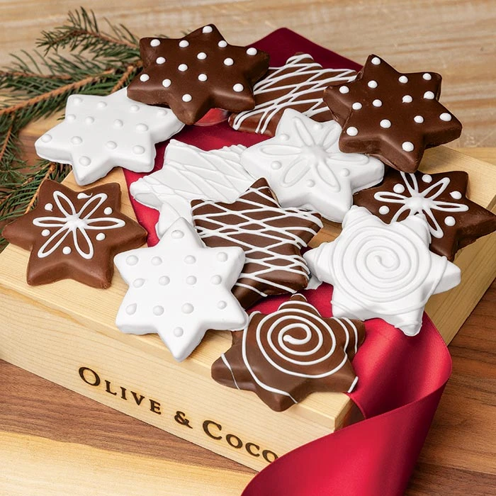 Chocolate Dunked Star Cookies 3 Chocolate Dunked Star Cookies