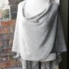 Dove Grey Cashmere Poncho -Gift Shop 5302 Softest Cashmere Shawl P