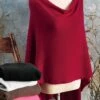 Garnet Cashmere Poncho