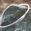 "Loved" Silver Bangle -Gift Shop 6700 loved silver bangle e P